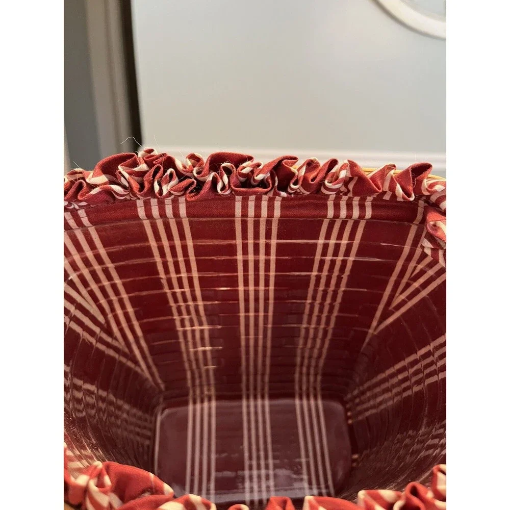 Longaberger 1998 Christmas Collection Red Glad Tidings Basket Liner Protector